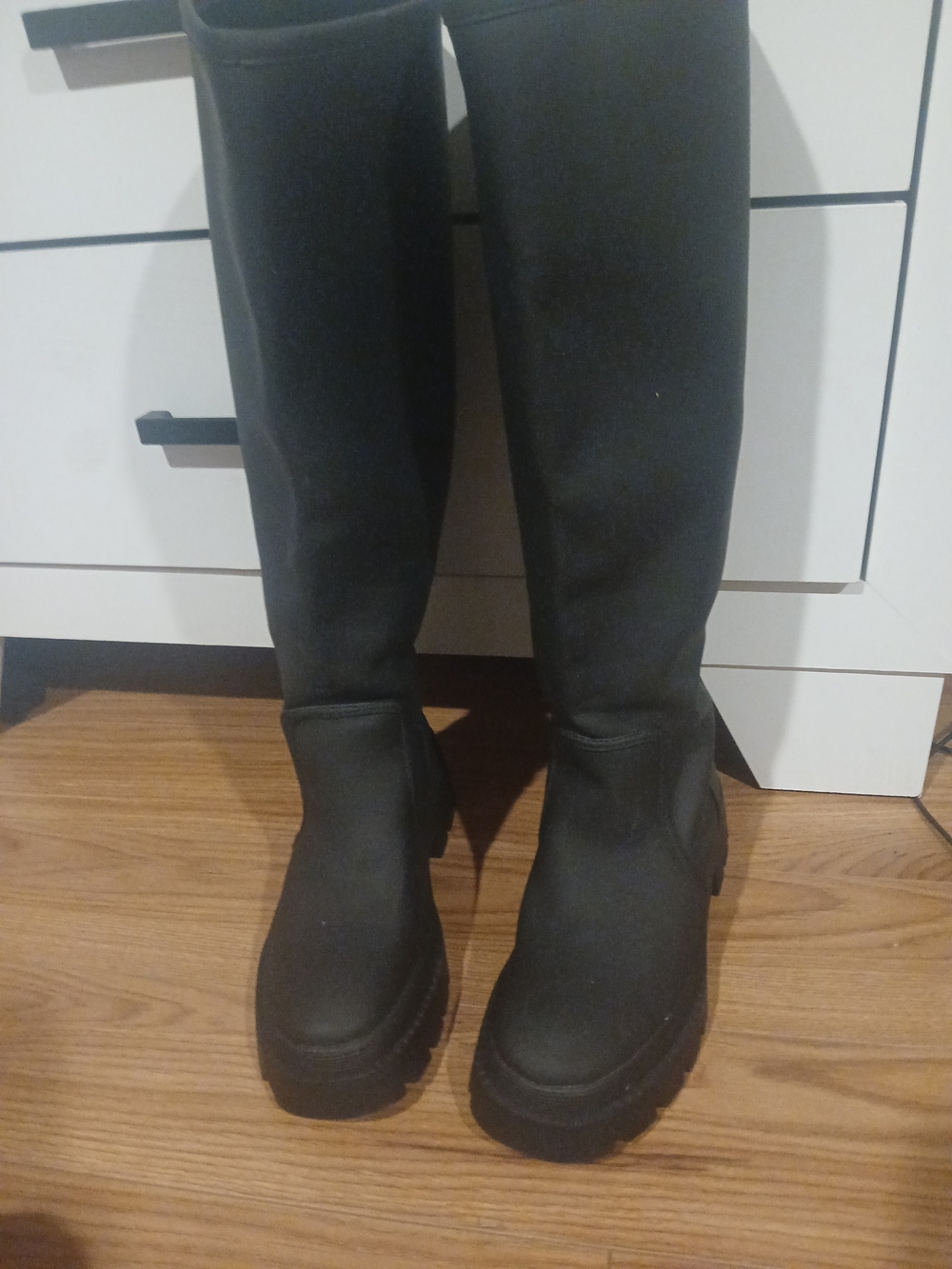 Black Women's Tall Winter Boots - Brand Unspecified